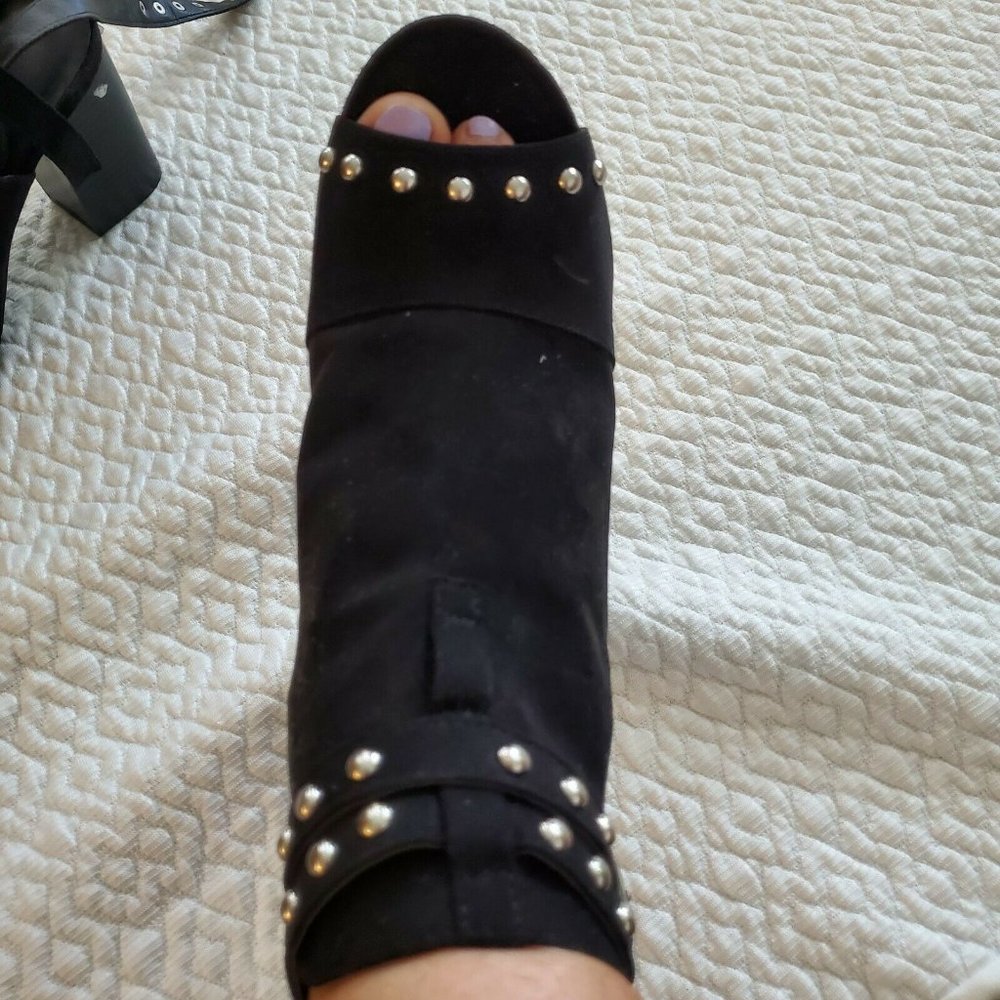 WILD DIVA FASHION PARTY SHOES WOMEN   BLACK SIZE 8